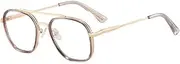 [HDUBFY] women frame glasses metal glasses frame for men spring hinge