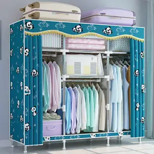 簡易衣櫃 加粗加固鋼管滌棉布衣櫃 簡約經濟型組裝收納衣櫥