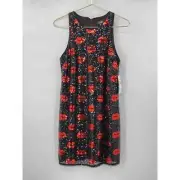 Aidan Mattox Lip Sequin Shift Dress Red and Black Size 10 NWT