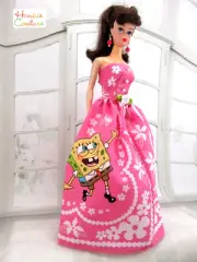 FITS BARBIE SILKSTONE SPONGEBOB SQUAREPANTS DOLL DRESS by HANKIE COUTURE CLOTHES