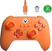 8Bitdo Ultimate C Wired Controller for Xbox, RGB Lighting Fire Ring and Hall Effect Joysticks, Compatible with Xbox Series X|S, Xbox One, Windows 10/11 - Officially Licensed (Orange)