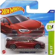 Hot Wheels Diecast Car 1:64 Scale - Tesla Model S Plaid, Toy Car Model HYW86