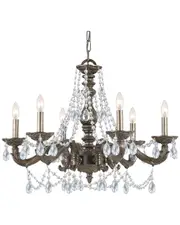 Crystorama 6-Light Paris Market Chandelier Swarovski Spectra Crystal