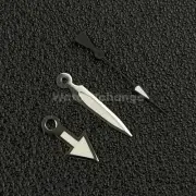 Silver & Black Watch Hands For SEIKO NH35 NH36 Movements Pilot Style