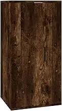 Wall Mounted TV Cabinet | Smoked Oak Finish | Engineered Wood | Space-Saving Design for Small Rooms & Apartments | 40x34.5x80 cm