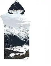 Proumhang Adult Hooded Beach Towel Bathrobe Changing Towel Robe Towel Poncho Blanket for Beach Surfing Swimming Bathing Wetsuit Changing