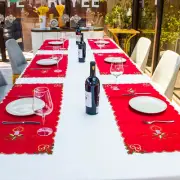 Thanksgiving Christmas Table Runner Cafe Tablecloth Decorative Dining