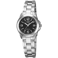 在飛比找PChome24h購物優惠-CASIO 時尚典雅淑女腕錶(黑)(LTP-1215A-1A