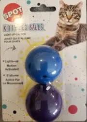 SPOT Kitty LED Balls Light-Up Toy for Cats 2-Pack