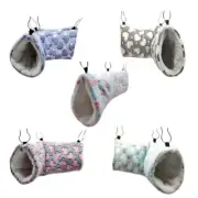 Guinea Pigs Hammock Warm Bed Tunnel Swing House Cage Nest for Sugar Gliders