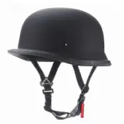 Vintage Motorcycle Cruiser Half Face German Matte Black M