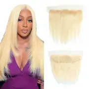 HAIR 613 Frontal Human Hair Straight Blonde Frontal Transparent Hd Lace 13x4 ...