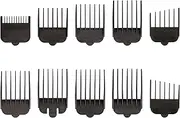WAHL Professional Animal Attachment Guide Comb 10-Pack Grooming Set (Fits only with Wahl's Show Pro Plus, Color Groom, Stable Grip, Iron Horse, Pro Ion, U-Clip, & Deluxe U-Clip Clippers) (3173-500)
