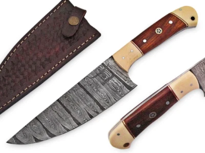 Damascus Handmade Chef Knife/ Fixed Blade Knife/ Butcher knife