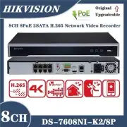 Hikvision DS-7608NI-K2/8P 8CH 8PoE 4K 2SATA H.265 NVR Network Video Recorder