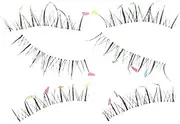 NOLITOY Cosmetic Lash Set Heart False Eyelashes for Halloween Natural-looking Comfortable Wear