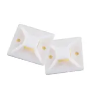 Self Adhesive Cable Zip Tie Mount, Ties Mounts, 20X20mm 240pcs,White, Base Clips Saddle Screw Fixing Wire Holder Organizer Mounting Anchors Retardant