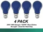 4 x 18W Halogen DARK Light Globes Bulbs Lamps B22 Bayonet - GOOD FOR HEAT ONLY