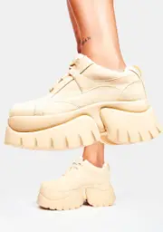 [Koi Footwear] Cream Earthling Platform Sneakers