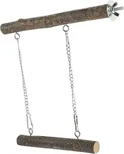 Generic Parrot Swing Toy Bird Perch Stand Parakeet Cage Decor Parrot Toys Bird Training Supplies Wood