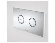 Caroma Invisi Series II Diecast Dual Flush Metal Plate & Buttons Satin 237088S