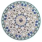 Luxury Marble Coffee Table Top Lapis Multi Stone Inlay Entryway Decor 2'x2'