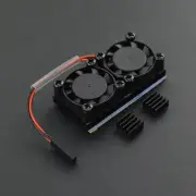 Cooler Kit Dual Cooling Fans + Aluminum Heatsink For Raspberry Pi 3B 2B Chip