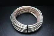 8 GAUGE CLEAR SPEAKER WIRE 25 FT AWG CABLE POWER GROUND STRANDED HOME CAR