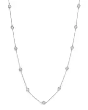 Diamond Station Necklace in 14K White Gold, 2.60 ct. t. w.
