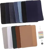 LIGHTAOTAO 1 Set Iron Fabric Patches for Clothing Adhesive Backed Sewing Patches for Jeans Pants Jackets Durable Elbow Knee Repair with Needle Thread