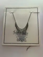 JK By Thirty One Fringed & Fabulous Necklace With Dust Bag