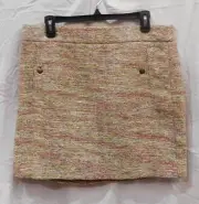 NWT - Ms. Plaid Mini Skirt from Ann Taylor Loft - Yellow Woven Tweed - Sz 12