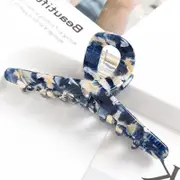 2PCS New Acetate Hair Claws Crab Clamps Charm Claw Clips Women Girls Leopard Hair Clips Retro Cross Hairdress Hair Styling Tool