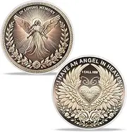Guardian Angel Challenge Coin Christian Memorial Token for Comfort Faith in Loving Memory Keepsake for Loss of Loved One Sympathy Bereavement Gift with Inspirational Prayer