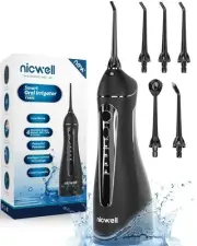 Water Dental Flosser Teeth Pick - Cordless Portable 4 Modes Rechargeable Flos...