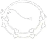 [Generic] 1Pair Rhinestone Heart Shoulder Straps Jewelry Crystal Shoulder Strap Chain Heart Underwear Chain Bridal Wedding Dress Bra Shoulder Chain Sexy Lingerie Accessories for Women