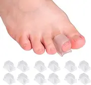 Hammer Toe Straightener Corrector - Bunion Corrector for Women Big Toe, Toe Straighteners for Curled Toes, Crooked, Overlapping Toes, Toe Spacers for Women/Men (12 Pack, Large Size)