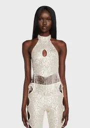 [EASY TIGER] Showgirl Sequin Halter Top