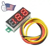 DC 0-100V Mini 0.28 inch 3-Digital Voltmeter LED Voltage Panel Meter 3-Wire Red