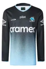 Cronulla Sharks 2025 NRL Mens Long Sleeve Training Shirt Sizes S-7XL BNWT