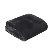 In 2 Linen 350GSM Plush Ultra Soft Velvet Touch Blanket Charcoal Super King