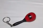 Dos Equis Beer Maracas Rumba Shaker Key Chain Mexican Red Rre vintage