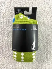 2 Pack Salomon Snow Ski Jr Team Socks Wool Thick Cushion Kids Small 9.5-12.5 New