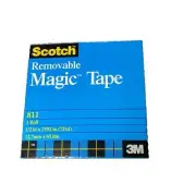3M 811 Scotch Removable Magic Tape, 1/2" x 2592 Inches 5-pack 12.7mm x 65.8m