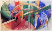 Franz Marc Art Colorful Ceramic Mural Backsplash Bath Tile #1002