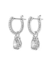 Swarovski Stilla Crystal Pear Dangle Hoop Earrings