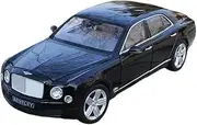 Scale Finished Model Car 1:18 Scale for Bentley Mulsanne Alloy Die-cast Metal Simulation Mini Car Replica Model Toy Gift Miniature Replica Car(Black)