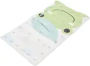 BEBEMOKO 1Pc Cartoon Non Slip Bathroom Ground Mat with Suction Cups Flexible and Elastic Floor Pad Comfortable Skin Friendly Design Green for Shower and Tub Use