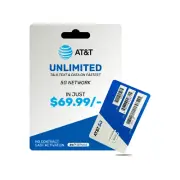 AT&T Prepaid Plan for Unlocked Devices with Unlimited Talk/Text/Data
