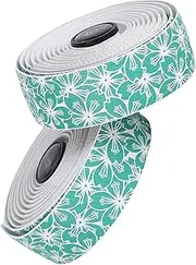 Bike Bar Tape - Road Bike Handlebar Tape,Padded Anti-Slip Cherry Pattern 2 Rolls Accessories for Steering Gravel Hockey Rowing Pole